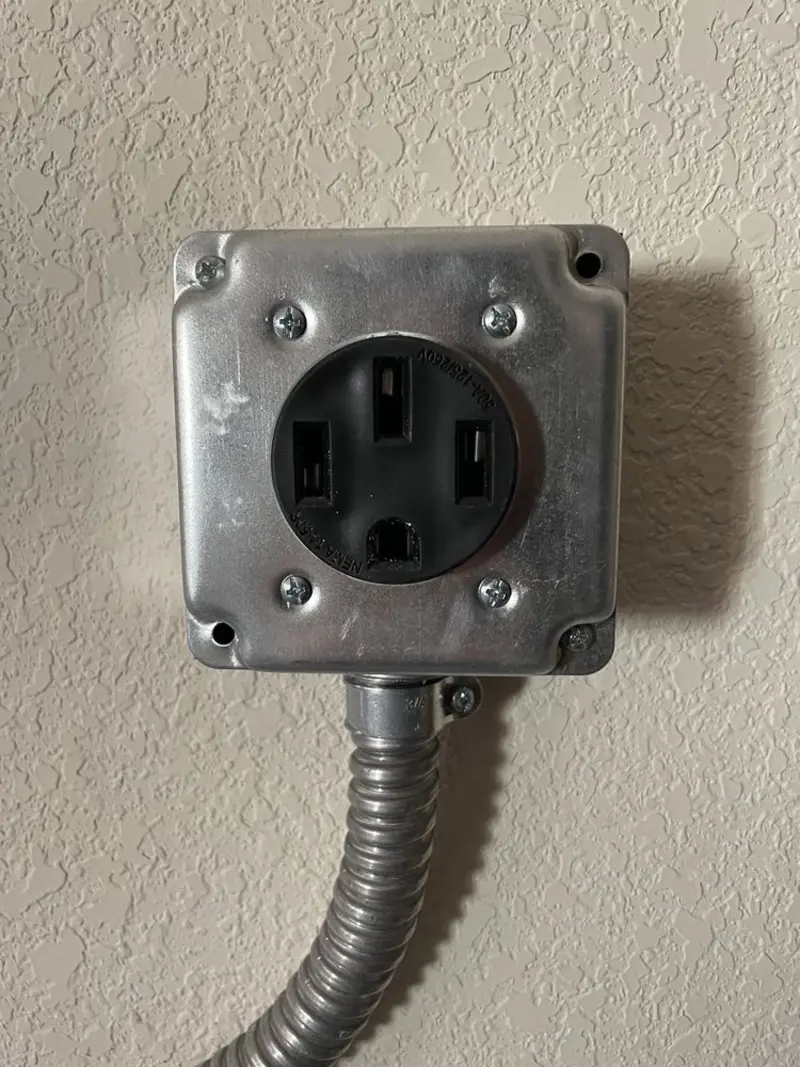 NEMA 14-50 outlet installed for Electrical Panel Upgrade in Hahnville